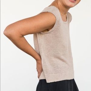 Elizabeth Suzann Patti Shell top in flax linen